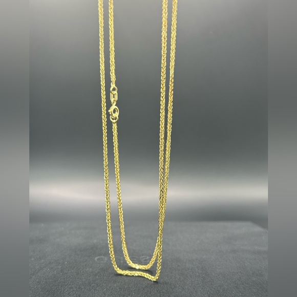 20” 2 mm.14K Gold Spiga Chain Necklace - Picture 7 of 17